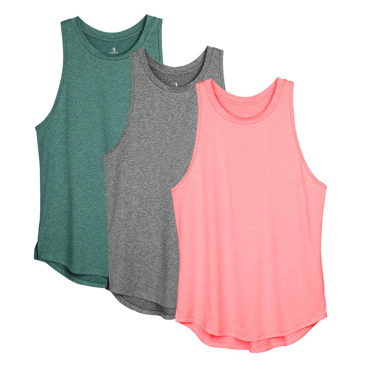 Icyzone Women's Racerback Workout Tank Tops - Breathable Athletic Yoga Shirts for Running, Gym & Exercise (3-Pack) | Perfect for Yoga, HIIT, Cardio & Fitness Training