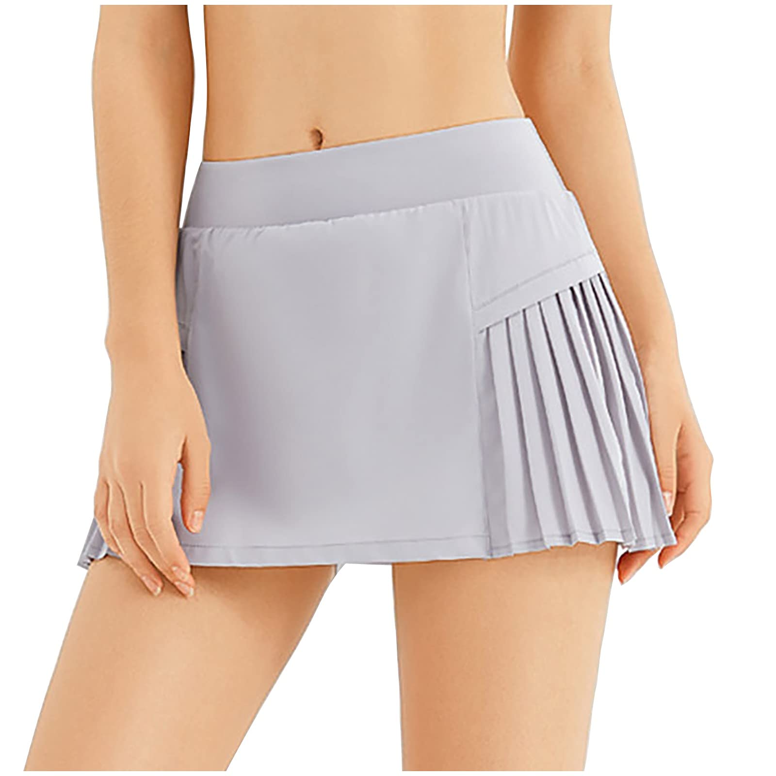 Qvkarw Women's Pleated Tennis Skirt with Pockets - High Waisted Athletic Golf Skort for Workout, Running & Tennis - Perfect for Sports, Gym & Casual Wear