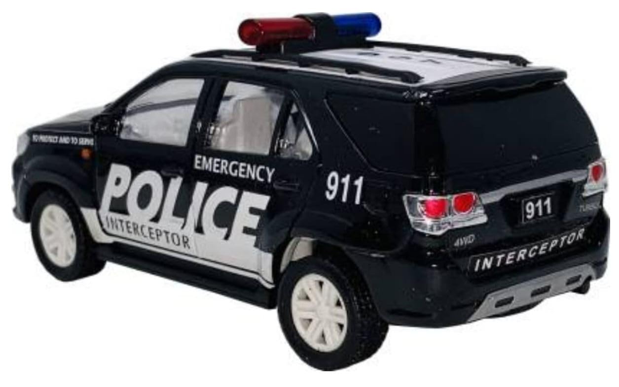 Police Interceptor & Ambulance Toy Car Set - Emergency Rescue Vehicles for Kids' Role Play & Collection | Perfect for Birthday Gifts & Pretend Play Scenarios