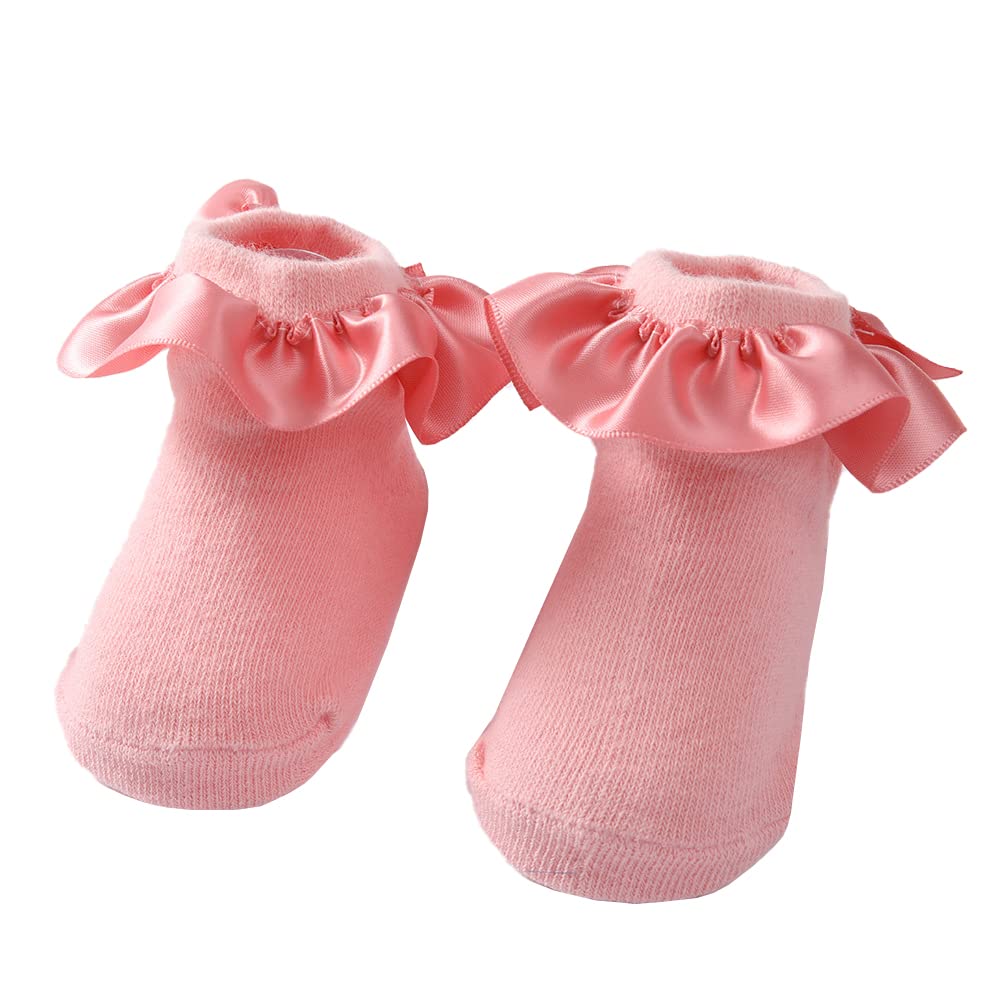 Toptim Baby Girls' Toddler Ankle Socks - Soft Breathable Cotton Casual Socks for Infants & Toddlers - Perfect for Playtime, Daycare & Everyday Wear