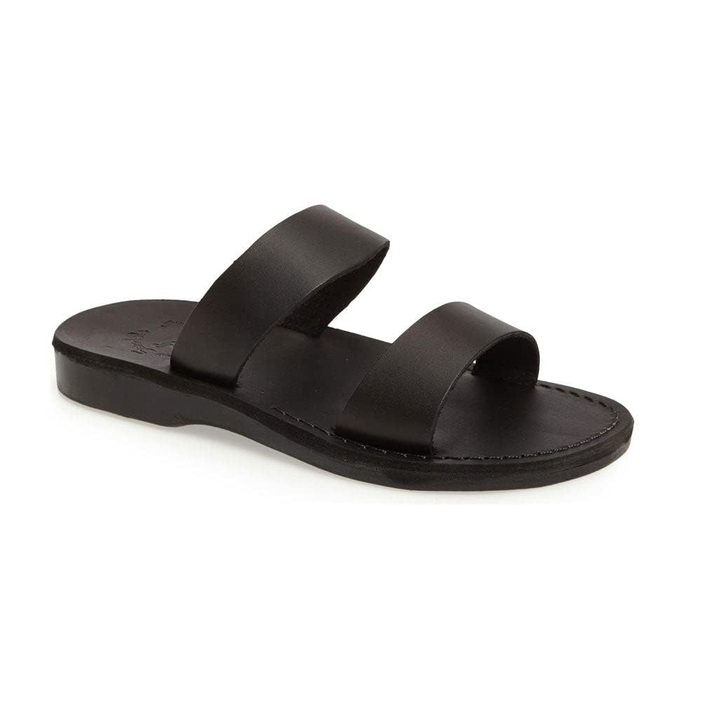 Rafael Men's Leather Sandals with Adjustable Velcro Strap - Comfortable Casual Footwear for Summer, Beach & Outdoor Activities