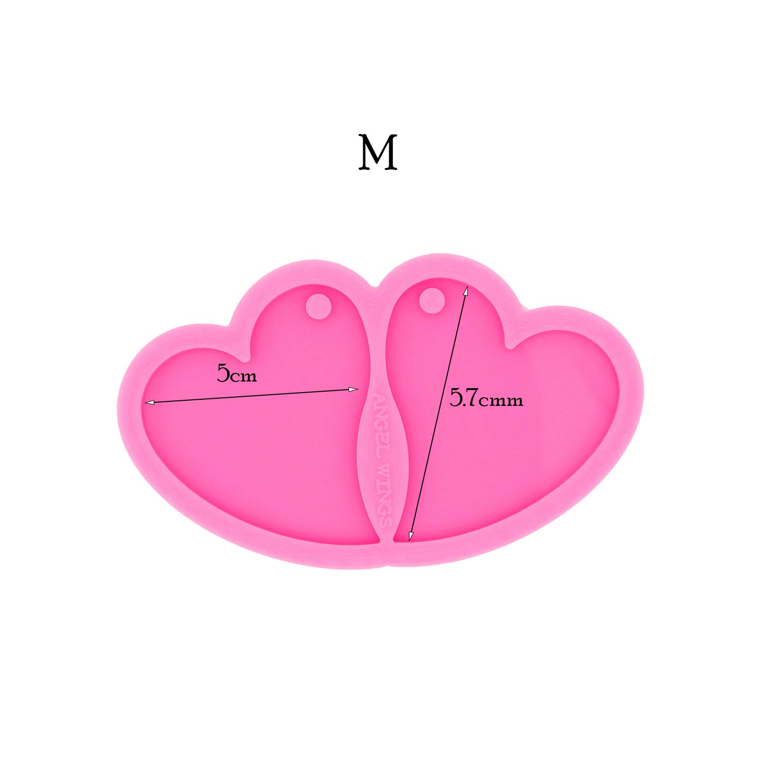 Heart-Shaped Silicone Earring Molds for DIY Epoxy Jewelry Making - Glossy Resin Molds (Size M) - Perfect for Handmade Earrings, Fashion Accessories & Craft Projects