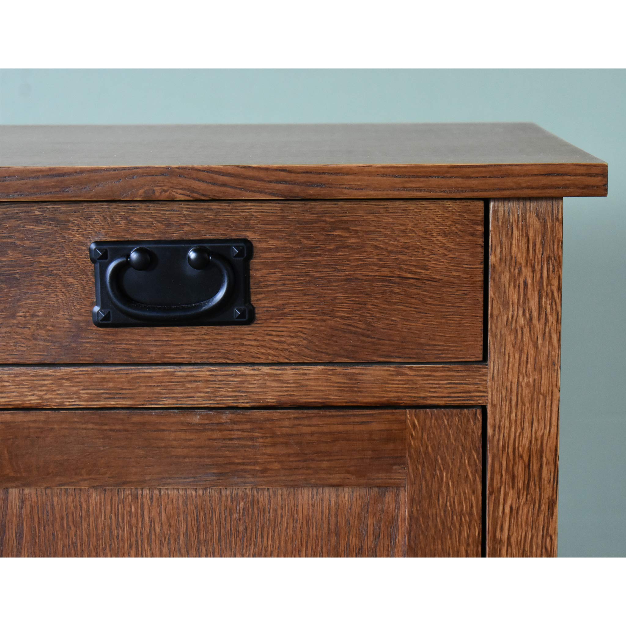 Mission Style Arts and Crafts Nightstand with 1 Door and 1 Drawer - Perfect for Bedroom, Living Room, or Home Office Storage