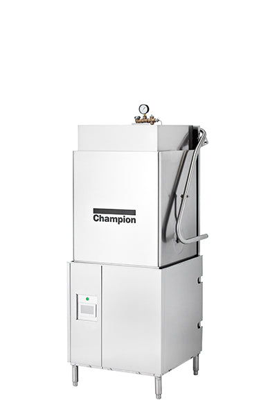 Champion Commercial High-Temperature Door Type Dishwasher with Tall Hood - 60 Racks per Hour for Restaurants, Catering & Food Service Businesses