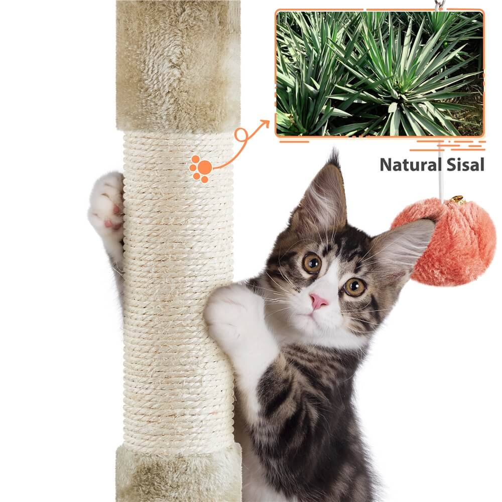 Yaheetech 65-inch Multi-Level Cat Tree with Scratching Posts & Perches - Durable & Stable Cat Climbing Tower for Indoor Cats - Perfect for Play, Rest & Exercise in Home or Apartment