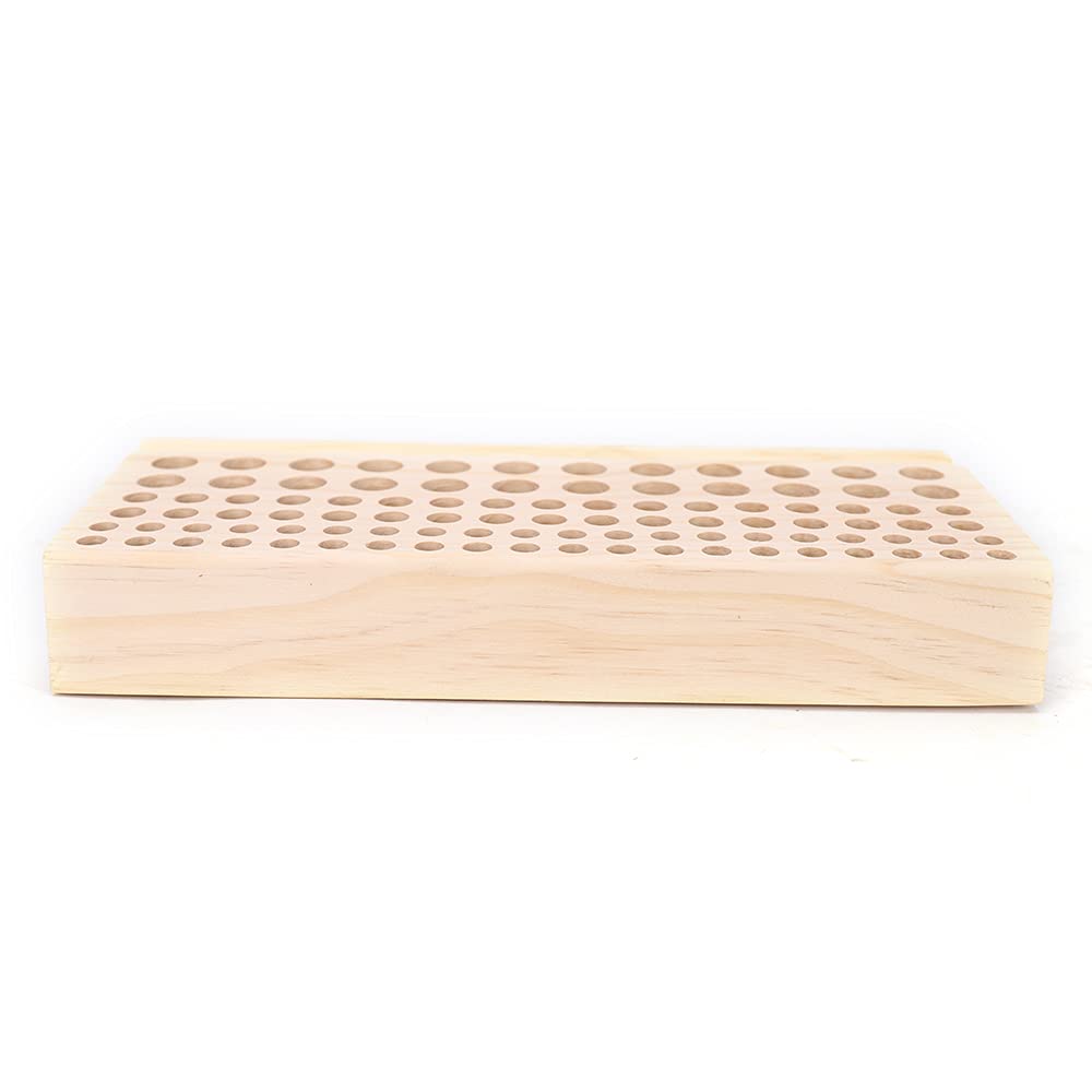 Gdrasuya10 98-Hole Leathercraft Tool Storage Holder - Wooden DIY Tool Rack for Leather Craft Stamping & Punching Tools - Leather Working Tool Organizer for Punch Tools & Supplies - Perfect for Leather Craft Workshops & DIY Projects