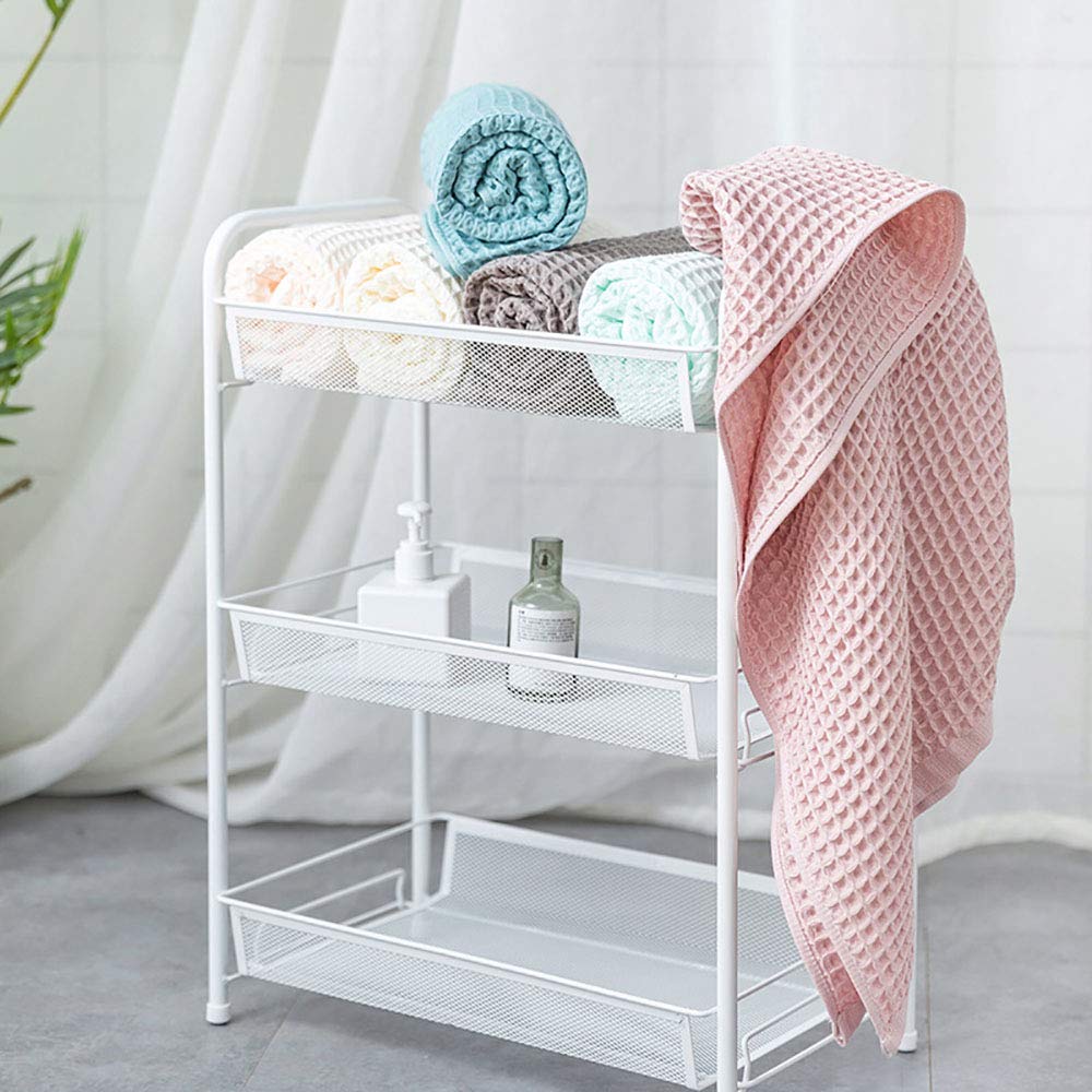 3PCS Waffle Weave Bath Towel Set - Soft & Absorbent Bath Towel, Hand Towel & Face Towel (Brown) | Luxury Spa & Bathroom Essentials for Home & Hotel Use