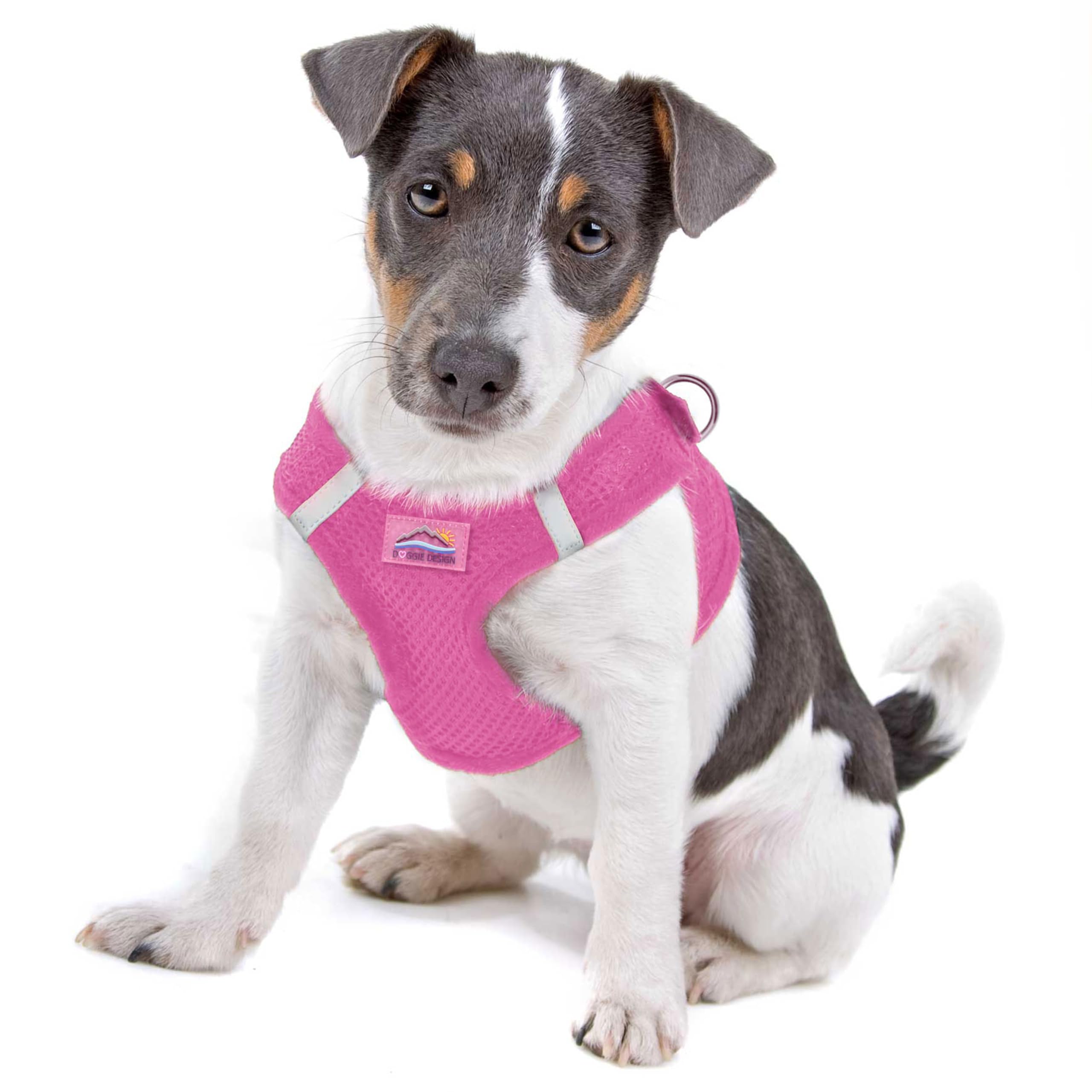 Doggie Design No-Choke Dog Harness - Breathable Mesh Polyester Pet Vest with Easy Step-in Design for Small Medium Large Dogs - Candy Pink (Size S) - Perfect for Walking, Training & Outdoor Adventures