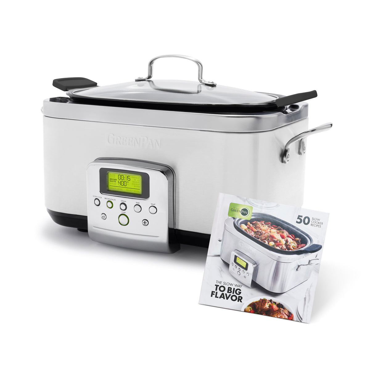 Elite 6 Quart Slow Cooker with Digital Timer - Cloud Cream | Programmable Crock Pot for Soups, Stews & Family Meals | Perfect for Home Cooking & Entertaining