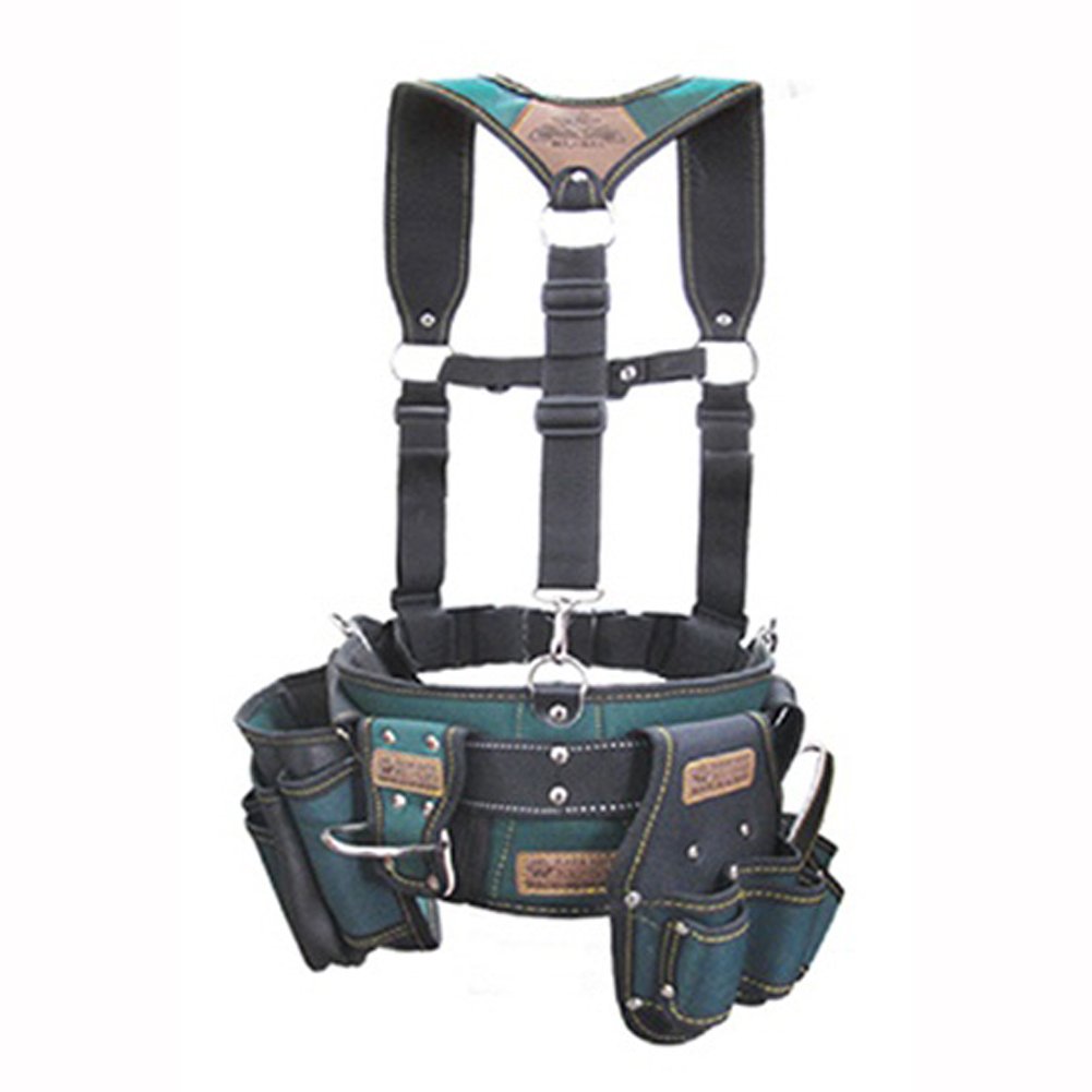 KL-5000 Multi-Tool Suspender Set with Drill Holster, Tool Holster, Wide Belt, Mini Hammer Rack & Nail Pocket - Perfect for Construction, Carpentry & DIY Projects