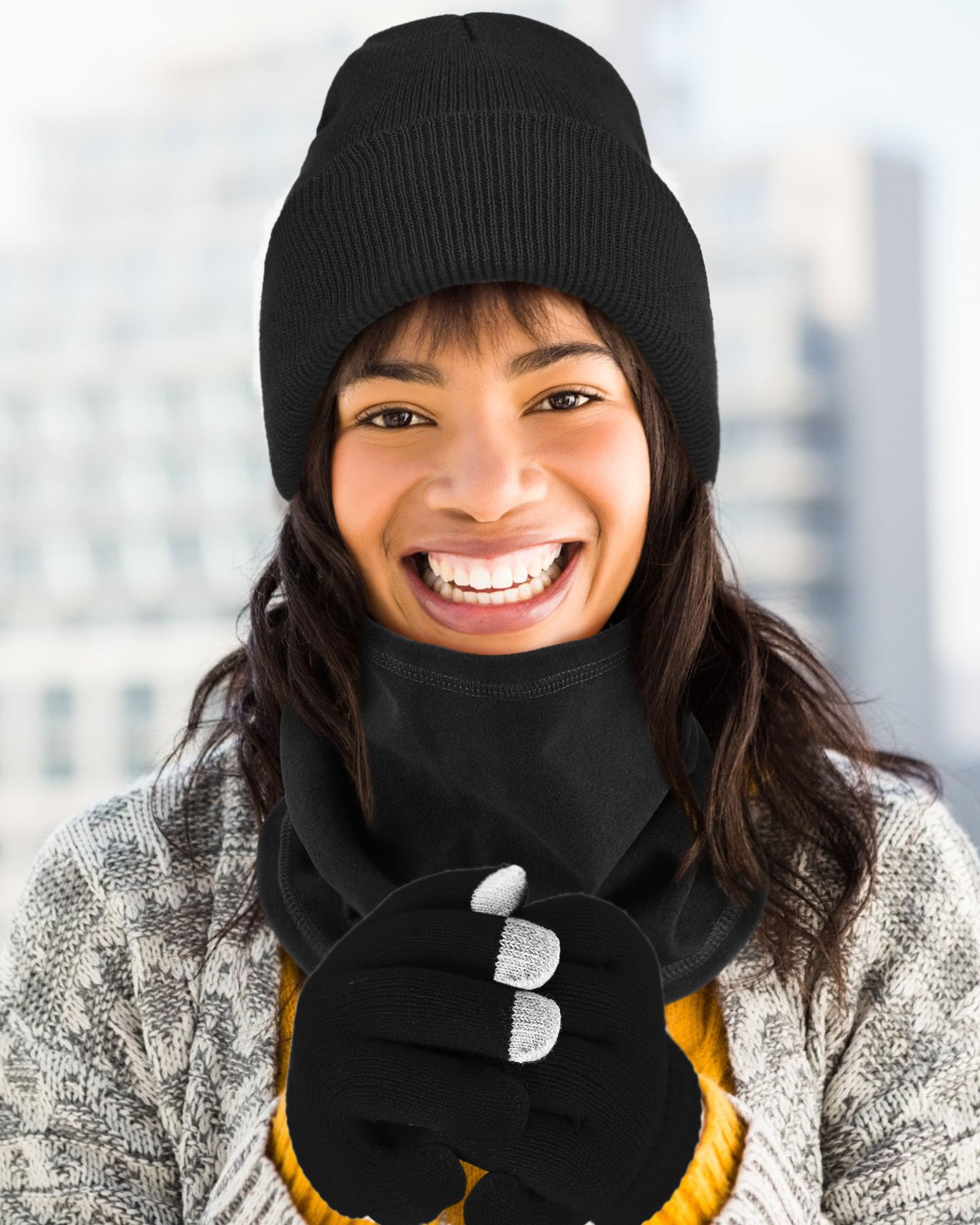 100 Pcs Winter Homeless Care Kit - Fleece Blankets, Unisex Beanies, Gloves & Cotton Socks Bulk Pack for Cold Weather - Warm Donation Supplies for Men & Women - Perfect for Homeless Shelters, Charity Drives & Emergency Relief