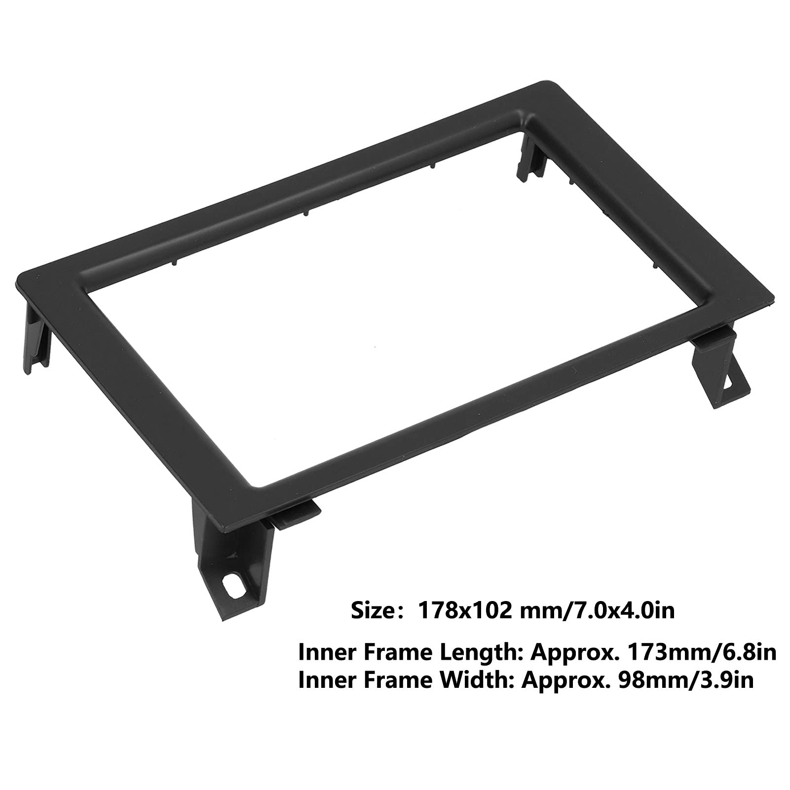 Qiilu Double DIN Car Stereo Dash Kit - Installation Panel for Saab 9-3 (2007-2010) | Compatible with Navigation, Radio & DVD Systems | Perfect for Car Audio Upgrades & Custom Installations