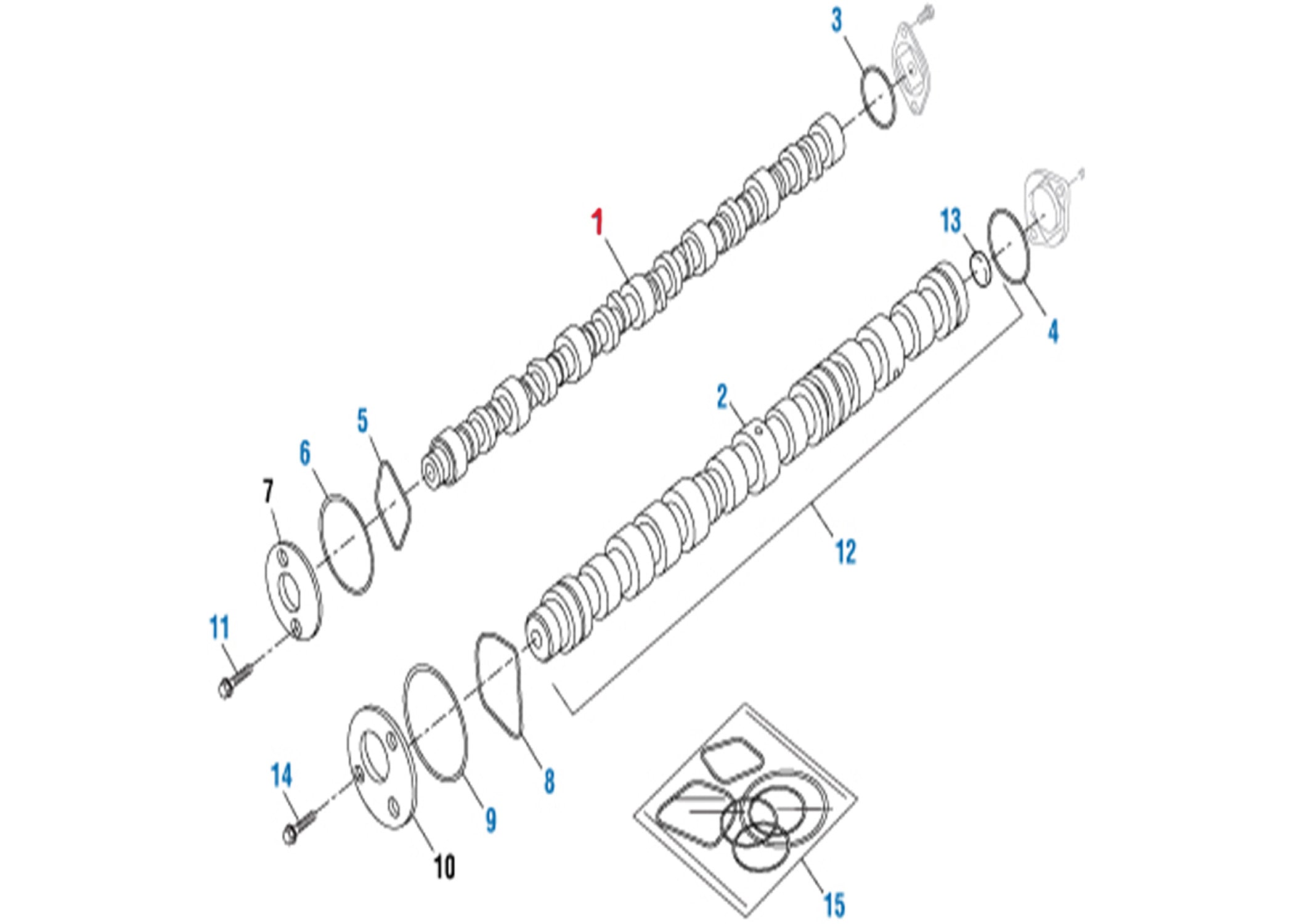 Cummins ISX 15 Camshaft (Part #4298629) - High Performance Replacement for Diesel Engines | Ideal for Truck Repairs & Engine Rebuilds