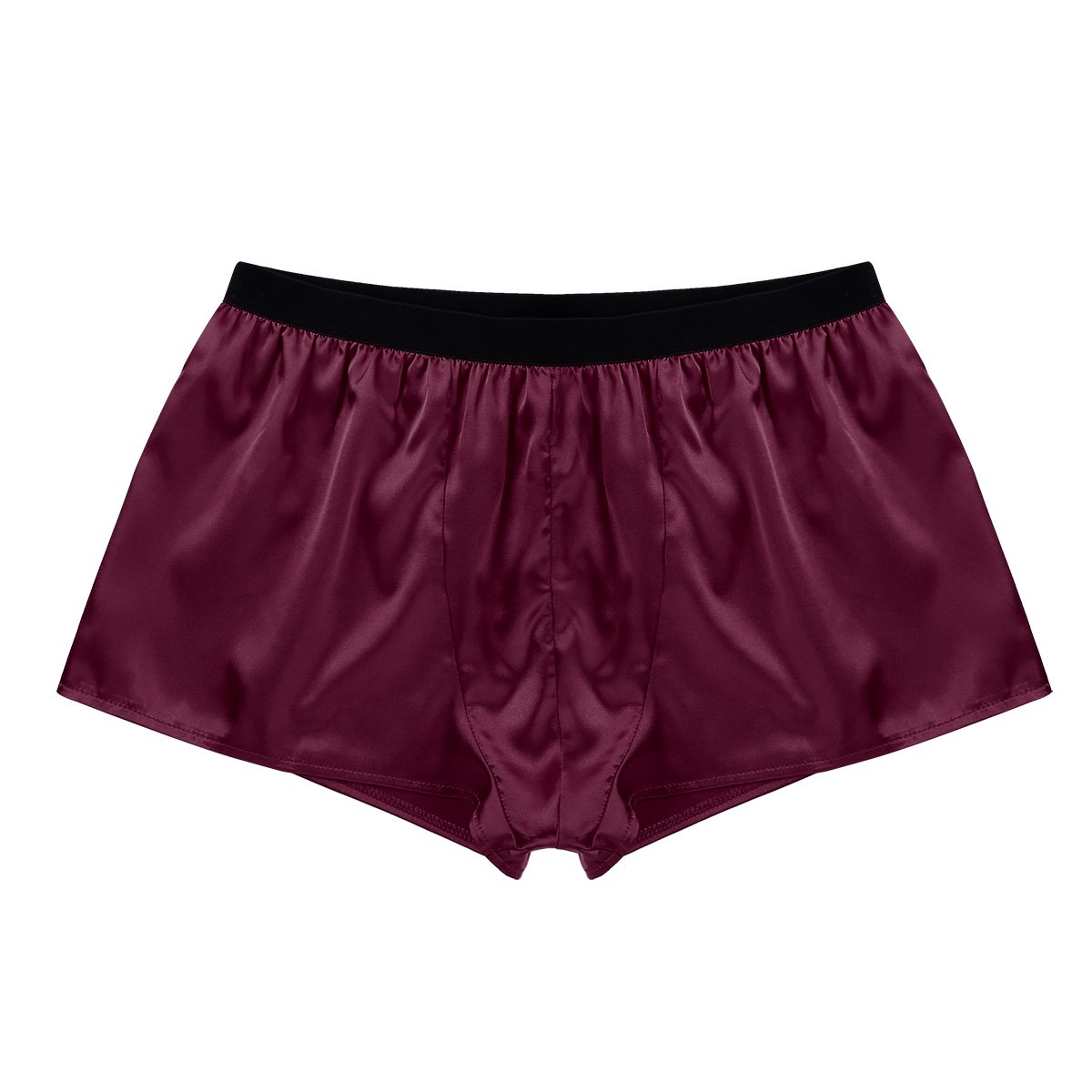 Hularka Men's Elastic Silk Boxer Shorts - Breathable Underwear, Swim Trunks, Sleep Shorts & Lounge Pajamas for Comfort & Style - Perfect for Swimming, Sleeping & Relaxing at Home