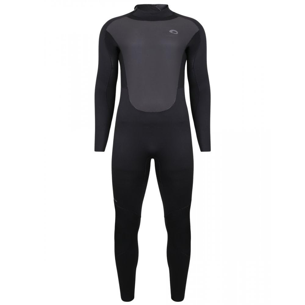 Typhoon Men's Storm5 5/4mm Back Zip Wetsuit - Black - Easy Stretch Neoprene for Surfing, Diving & Water Sports | Cold Water Protection | Comfortable Fit
