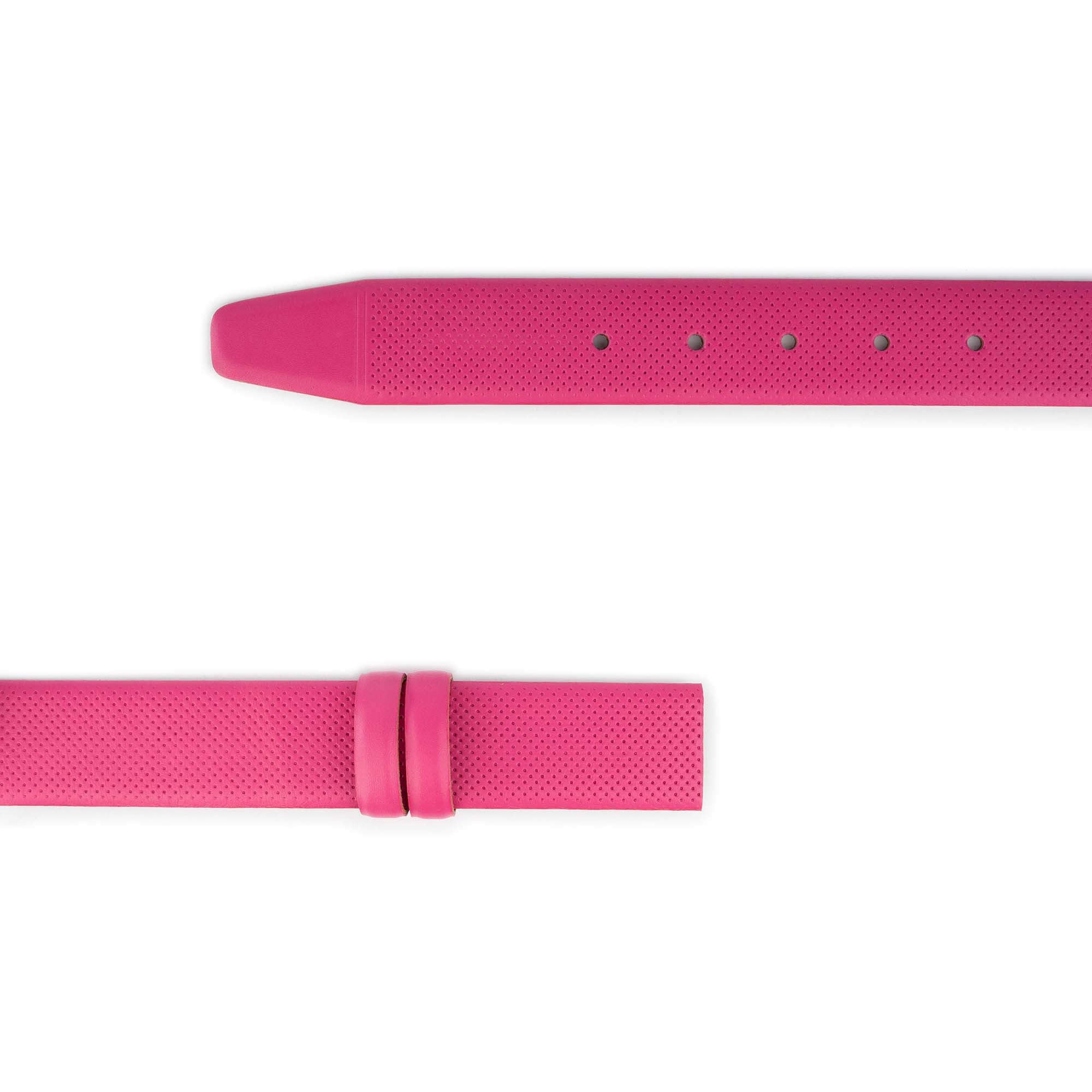 Pink Leather Women's Belt Strap Replacement - Dotted Texture Design for Dunhill Buckles | Fashion Accessory for Casual & Formal Outfits