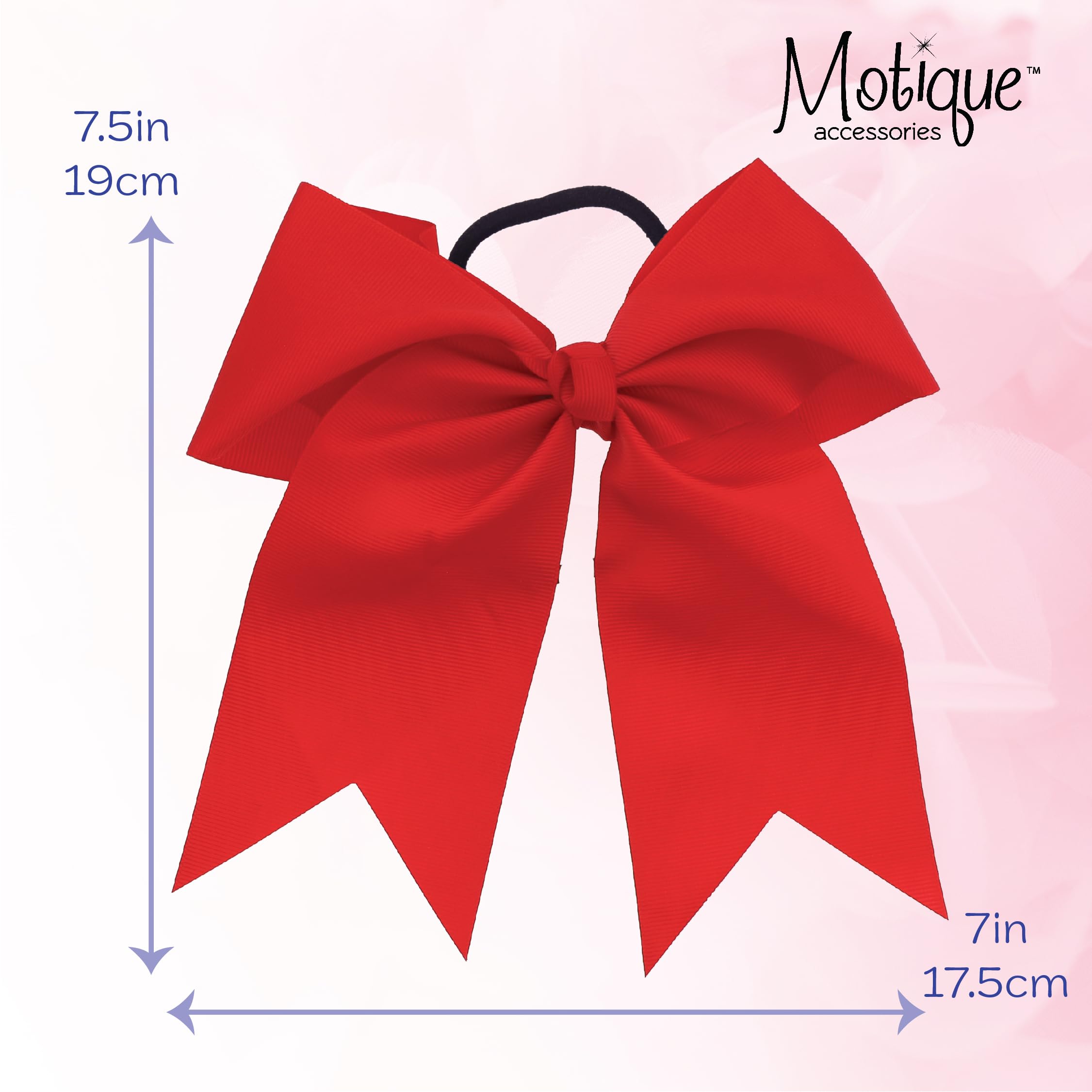 Large Hair Bow for Girls with Attached Tails - Red | Perfect for Birthday Parties, School Events, and Dance Performances
