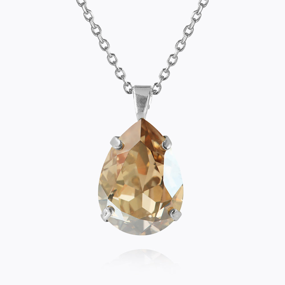 Elegant Classic Drop Necklace in Golden Shadow - Perfect for Weddings, Parties & Everyday Wear