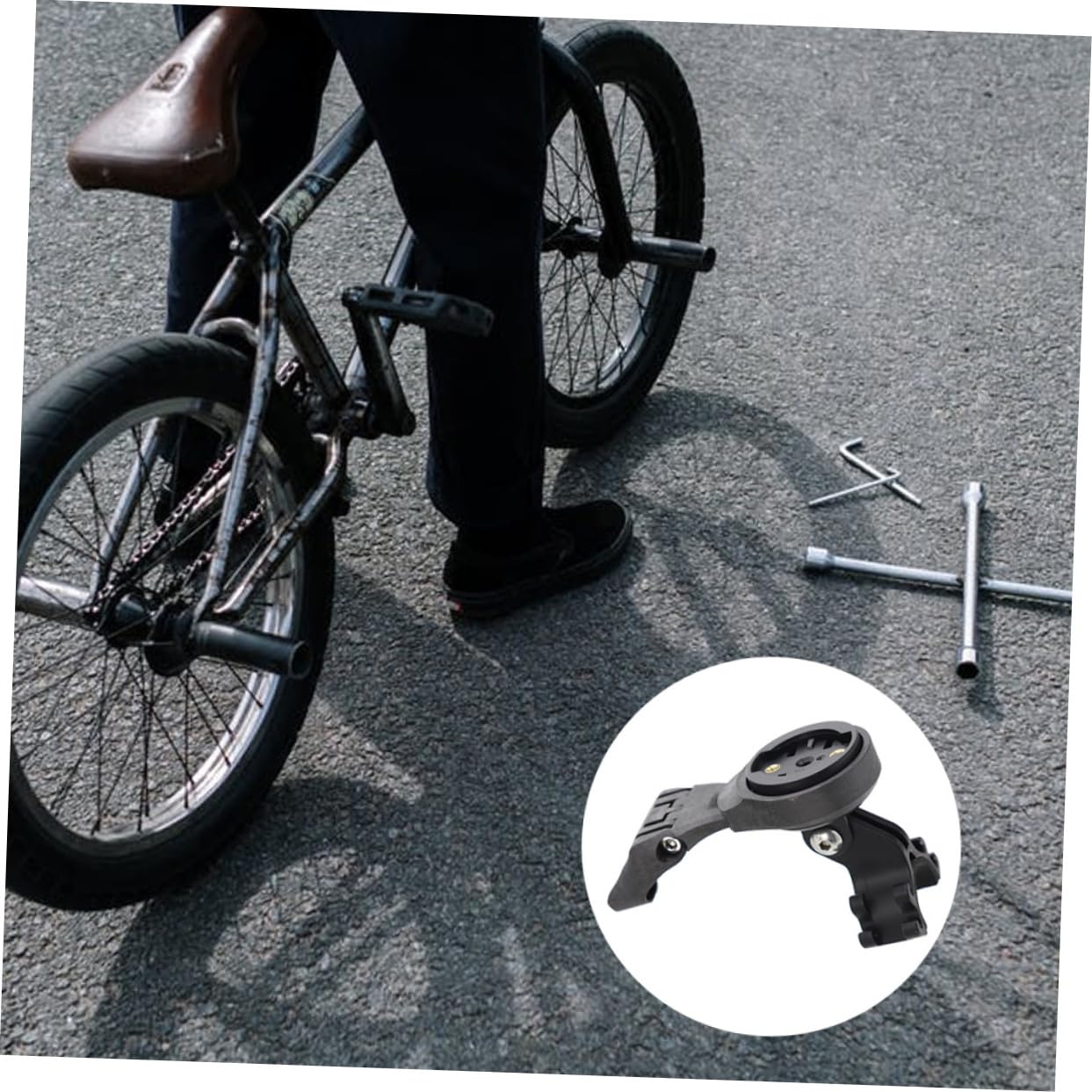 BESPORTBLE Bike Light Holder - Carbon Fiber Handlebar Extension Rod for Bicycle Headlights, GPS, Odometer & Stopwatch | Perfect for Night Riding, Mountain Biking & Commuting