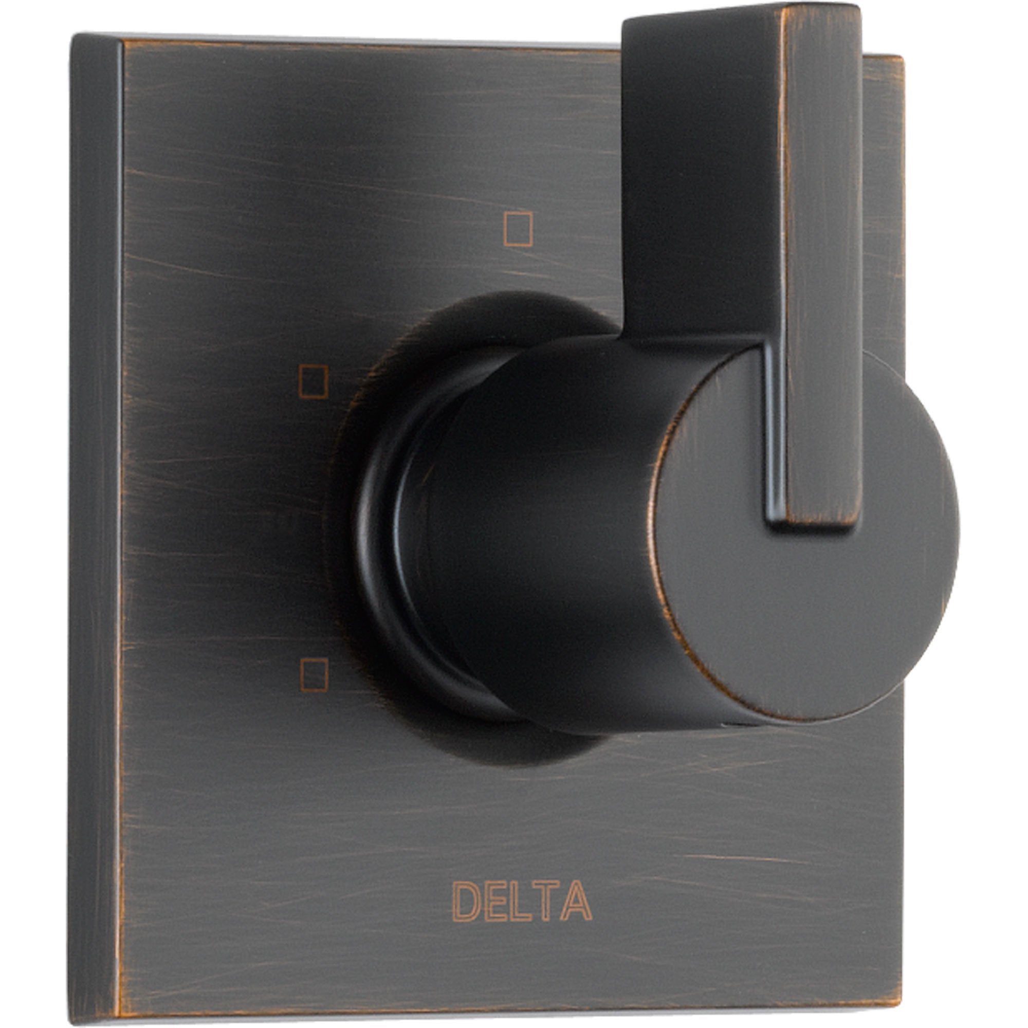 Delta 3-Setting Venetian Bronze Square Single Handle Shower Diverter Valve D185V - Perfect for Bathroom Renovation & Modern Shower Systems