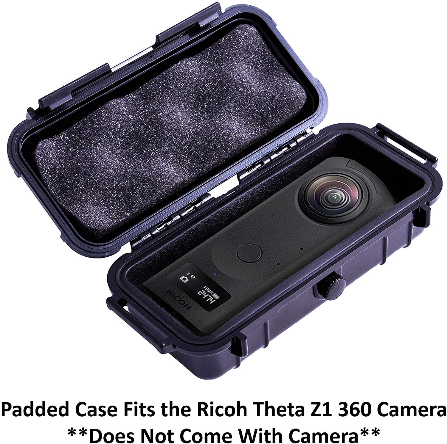 CASEMATIX 7 Inch Waterproof 360 Action Camera Case - Shockproof Protective Cover for Ricoh Theta Z1 360 Degree Camera - Perfect for Outdoor Adventures, Water Sports & Travel Photography