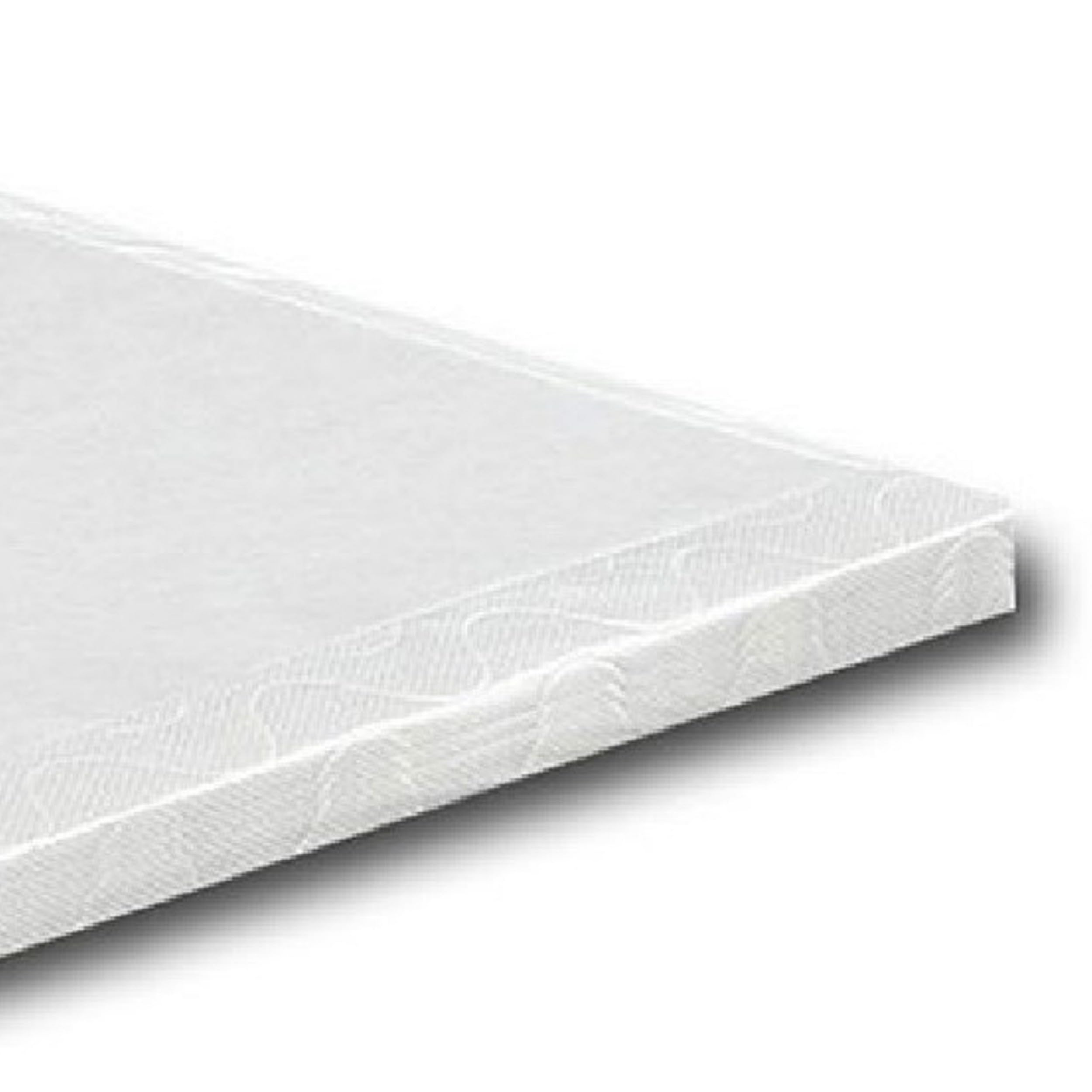Benjara Amo 2 Inch XL Twin Size Bunkie Board - Foam Mattress Foundation with Wood Slats - White - Perfect for Bunk Beds, Trundle Beds & Platform Beds