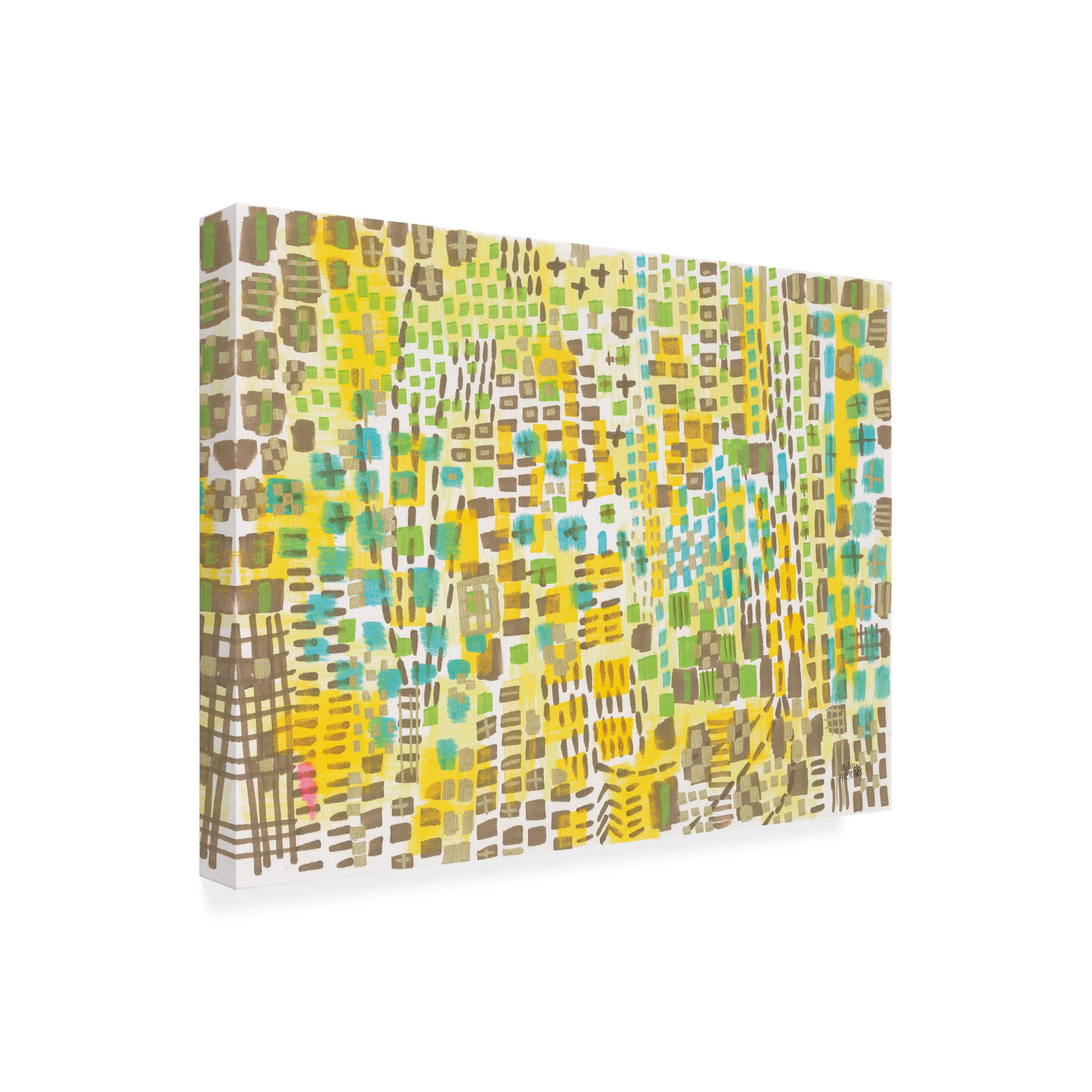 Trademark Fine Art 'Banana Mash' Canvas Wall Art by Melissa Averinos - Modern Abstract Painting for Living Room, Bedroom & Office Decor