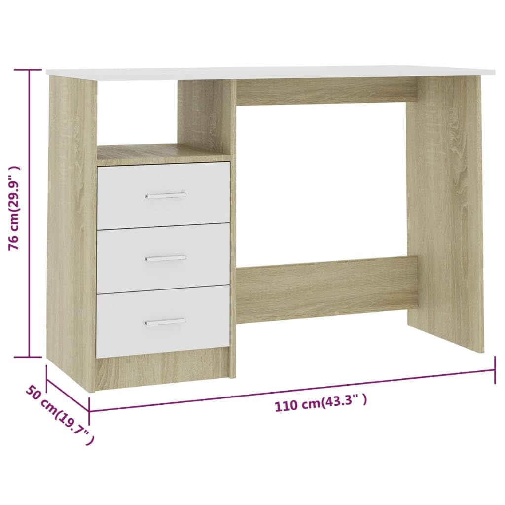 White and Sonoma Oak 43.3