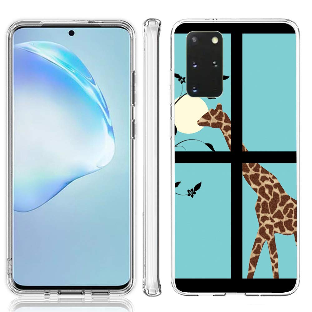 Samsung Galaxy S20 Plus Case, Slim TPU Protector - Moon Giraffe for Daily Protection