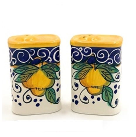 Premium Italian Ceramic Salt and Pepper Shaker Set - 2 Piece Elegant Kitchen Seasoning Dispensers for Dining Table, Restaurant & Home Decor