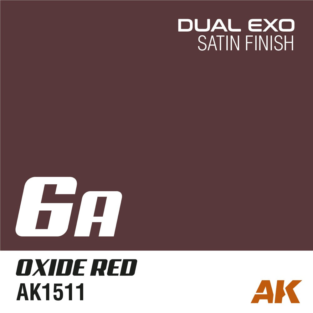 AK Interactive AK1511 Dual Exo Sc-Fi 6A Oxide Red 60ml Acrylic Paint - Premium Model & Miniature Paint for Warhammer, Gundam, Dioramas - Perfect for Sci-Fi & Fantasy Figure Painting