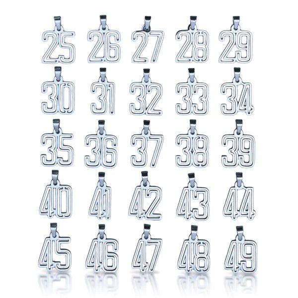 Varsity Number Pendant Necklace - Stainless Steel Personalized Jewelry for Sports Teams, Graduation Gifts & School Spirit Accessories