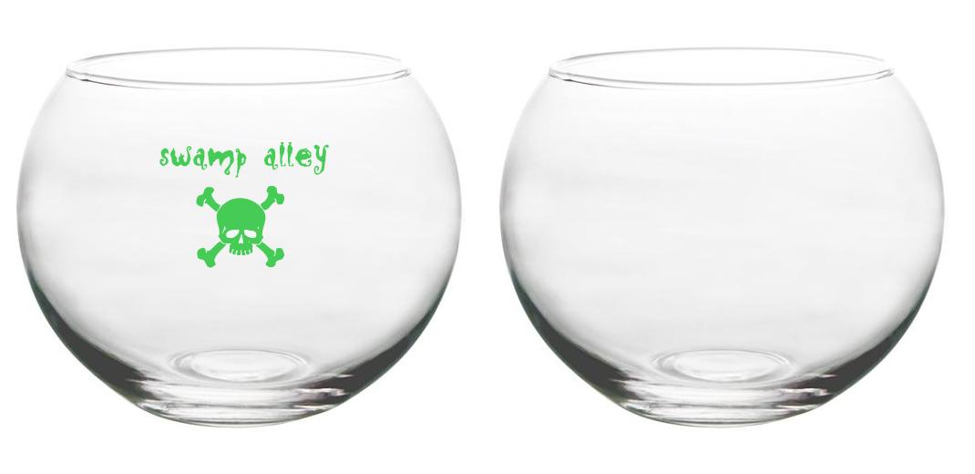 BarConic® 48 oz Tropical Fish Bowl Glassware - Unique Drinking Glass for Cocktails, Smoothies & Party Drinks - Perfect for Themed Parties, Home Bars & Tropical Decor