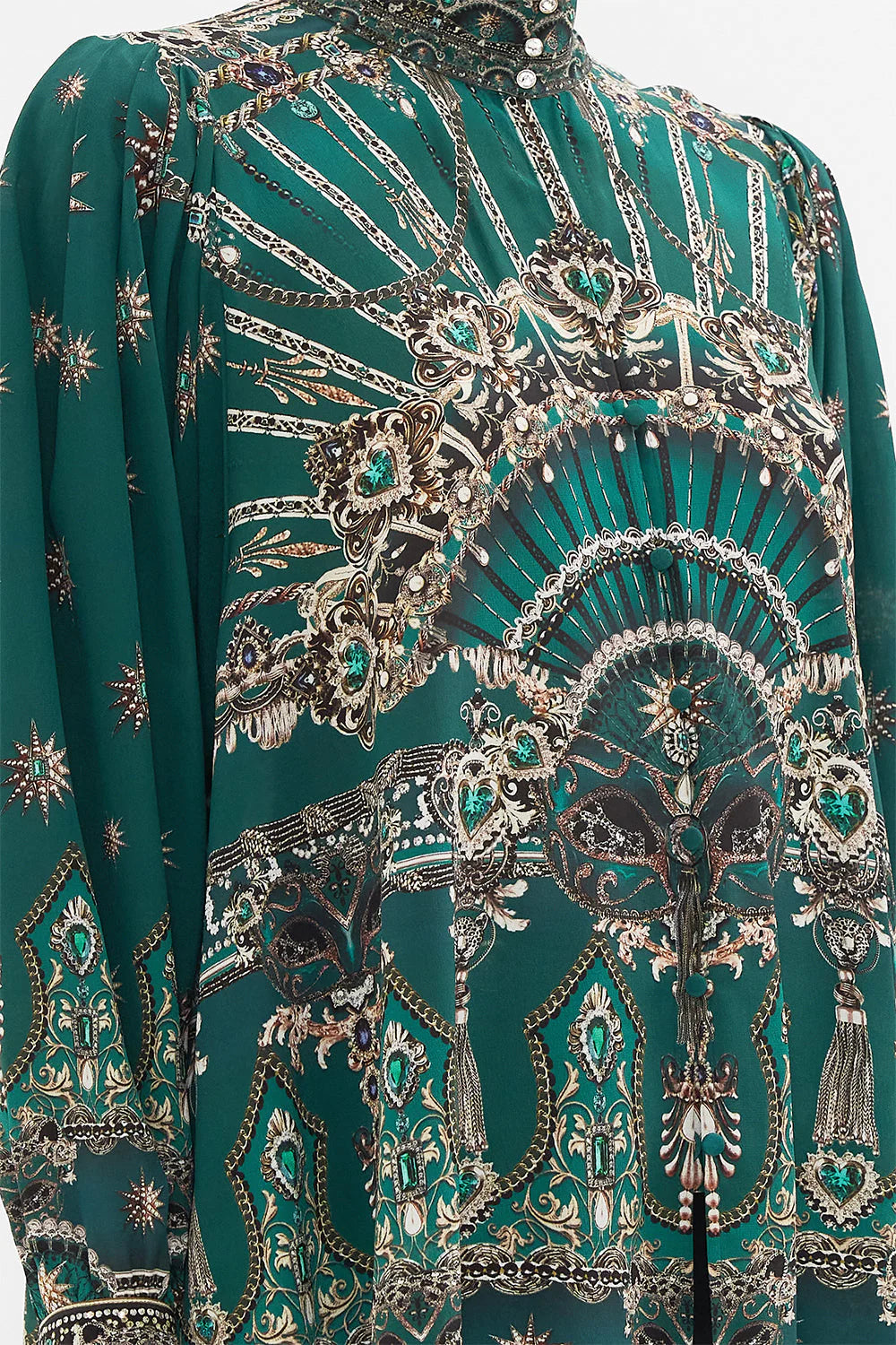 Drop Sleeve Swing Blouse - Flowy A-Line Top with Venice Veil Design | Perfect for Casual Outings, Date Nights & Boho Fashion