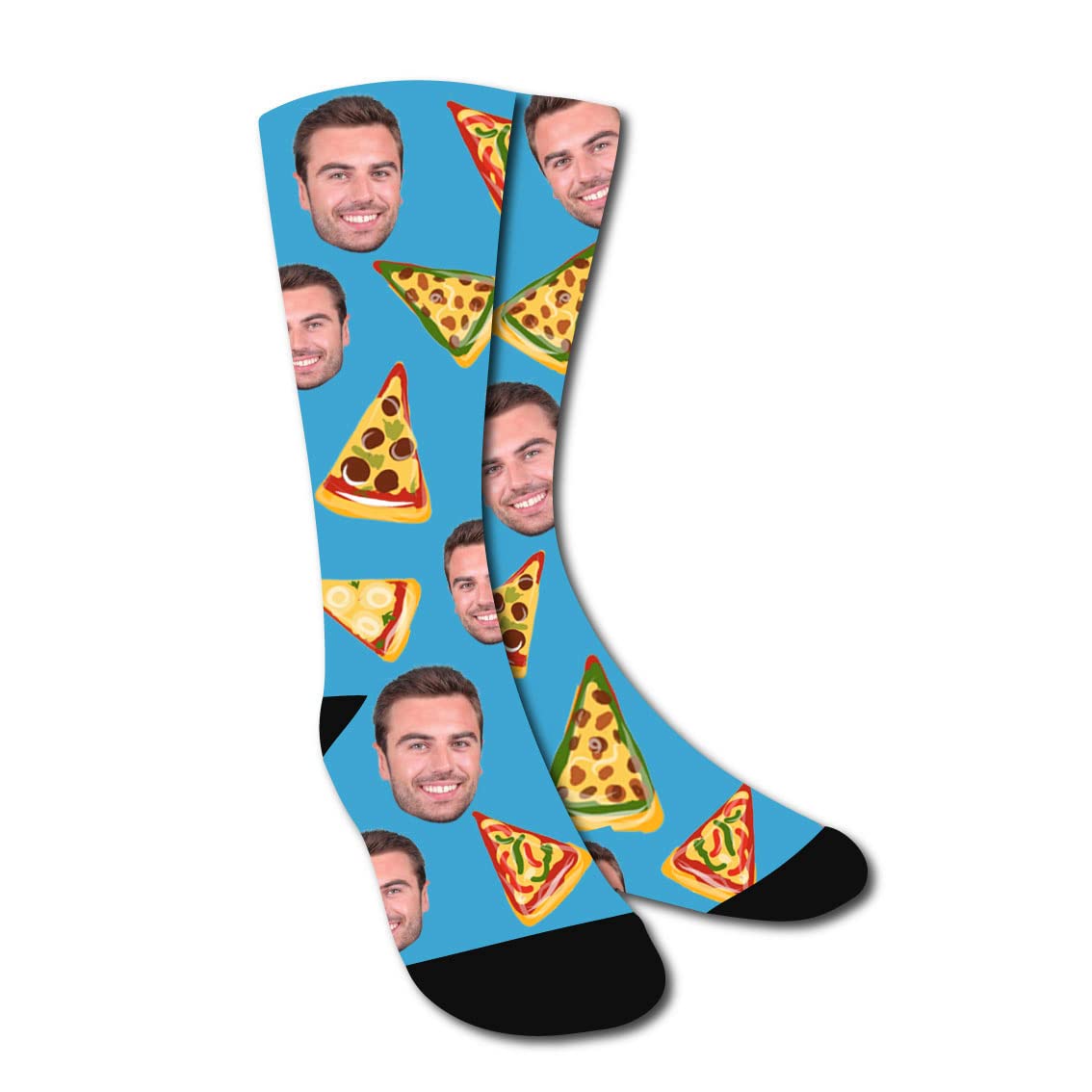 ShineSand Custom Funny Food Socks - Personalized Photo Socks with Pizza, Taco, Beer & Avocado Designs - Novelty Gift for Friends & Family - Perfect for Birthdays, Christmas & Casual Wear