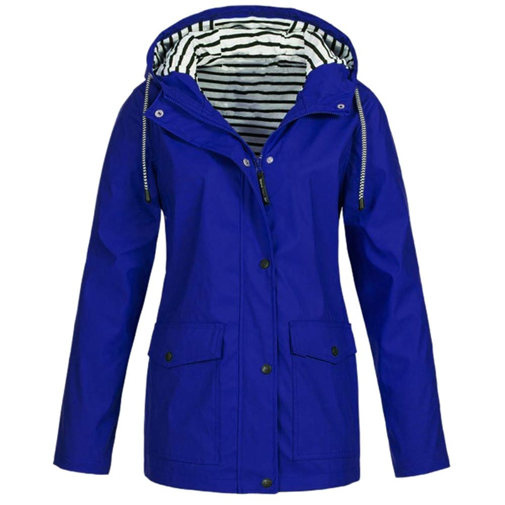 Women's Waterproof Rain Jacket with Hood - Windproof & Breathable Outdoor Raincoat for Hiking, Camping & Travel