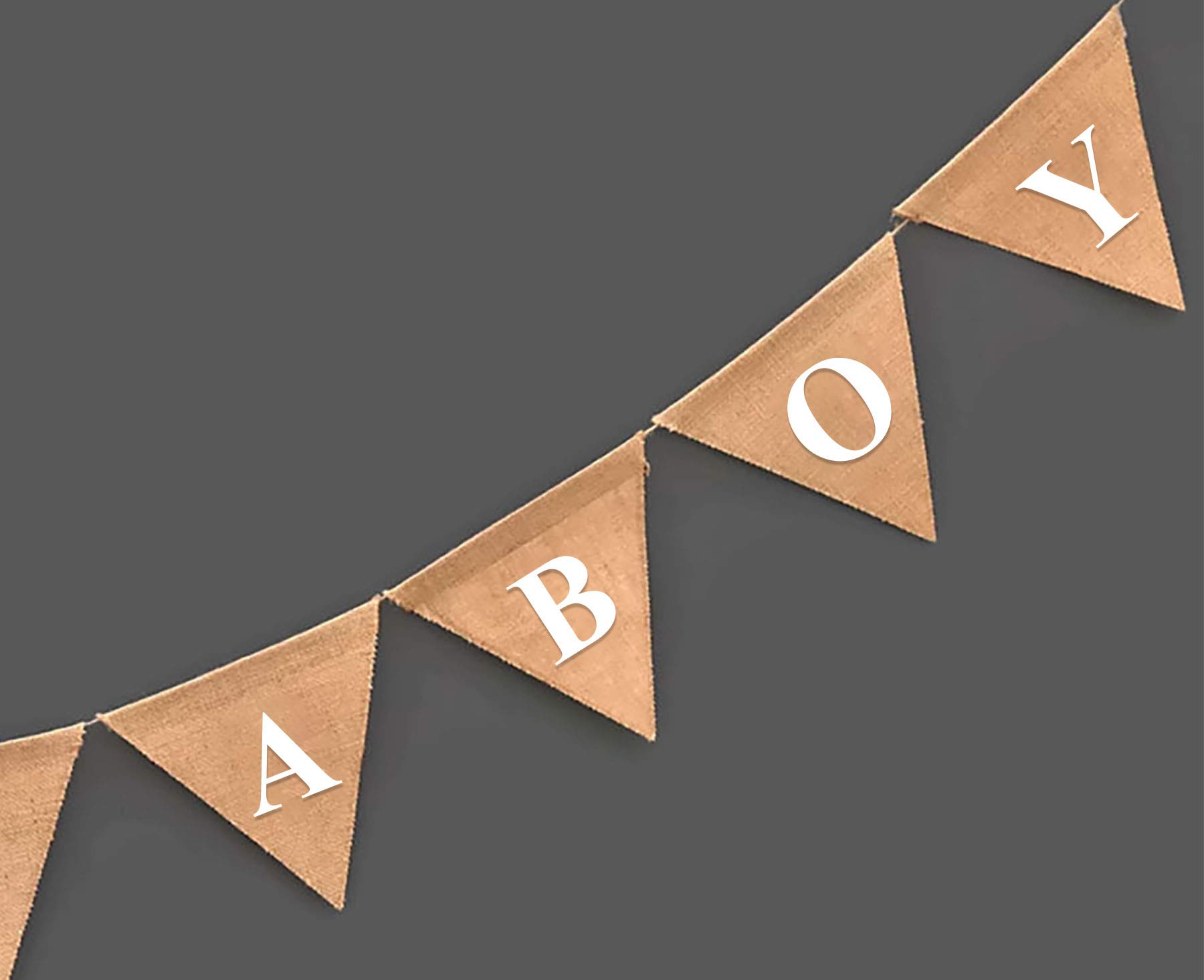 Ahoy It's A Boy Burlap Banner - Rustic Nautical Baby Shower Decor with Blue Baby Feet - Perfect for Gender Reveal, Nursery Wall Decor & Coastal Themed Parties