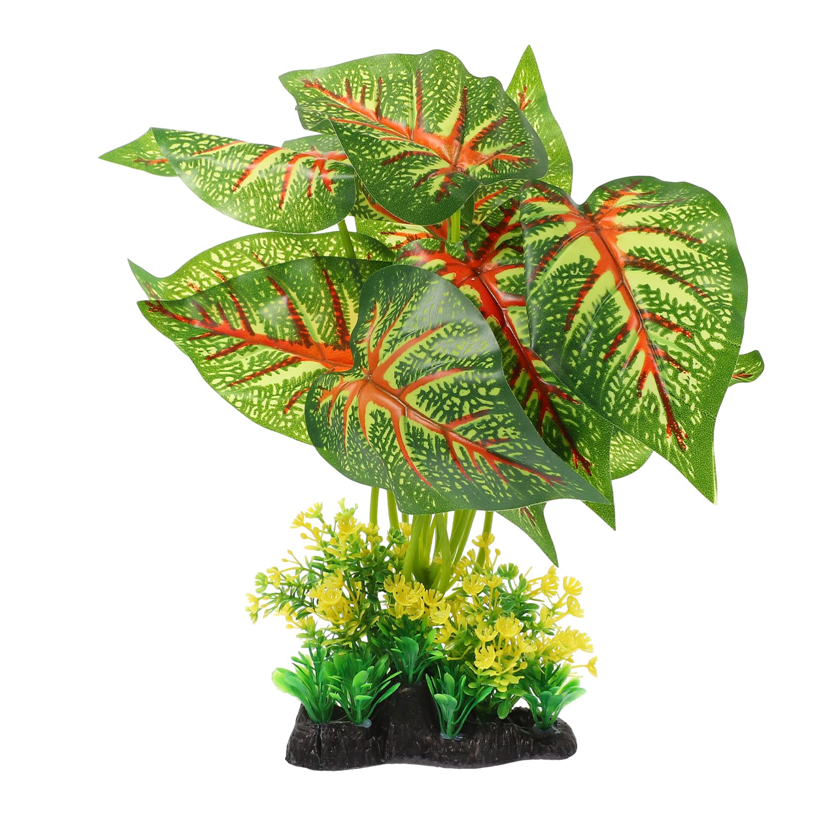 POPETPOP Artificial Aquarium Plants - Realistic Fish Tank Decor, Fake Water Grass for Freshwater & Saltwater Tanks - Perfect for Home, Office Aquarium Decoration & Fish Habitat Enhancement