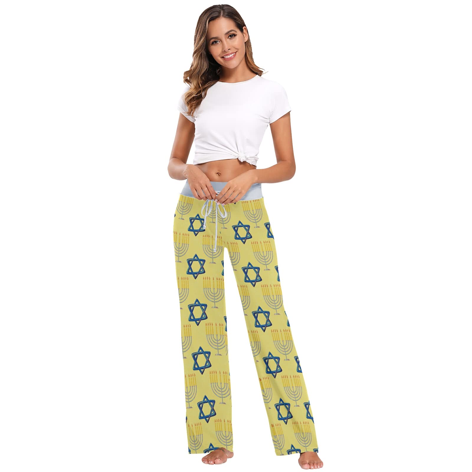 Women's Soft Cotton Pajama Pants - Loose Lounge Sleepwear with Drawstring Waist & Wide Leg Design for Ultimate Comfort - Perfect for Sleeping, Lounging & Relaxing at Home