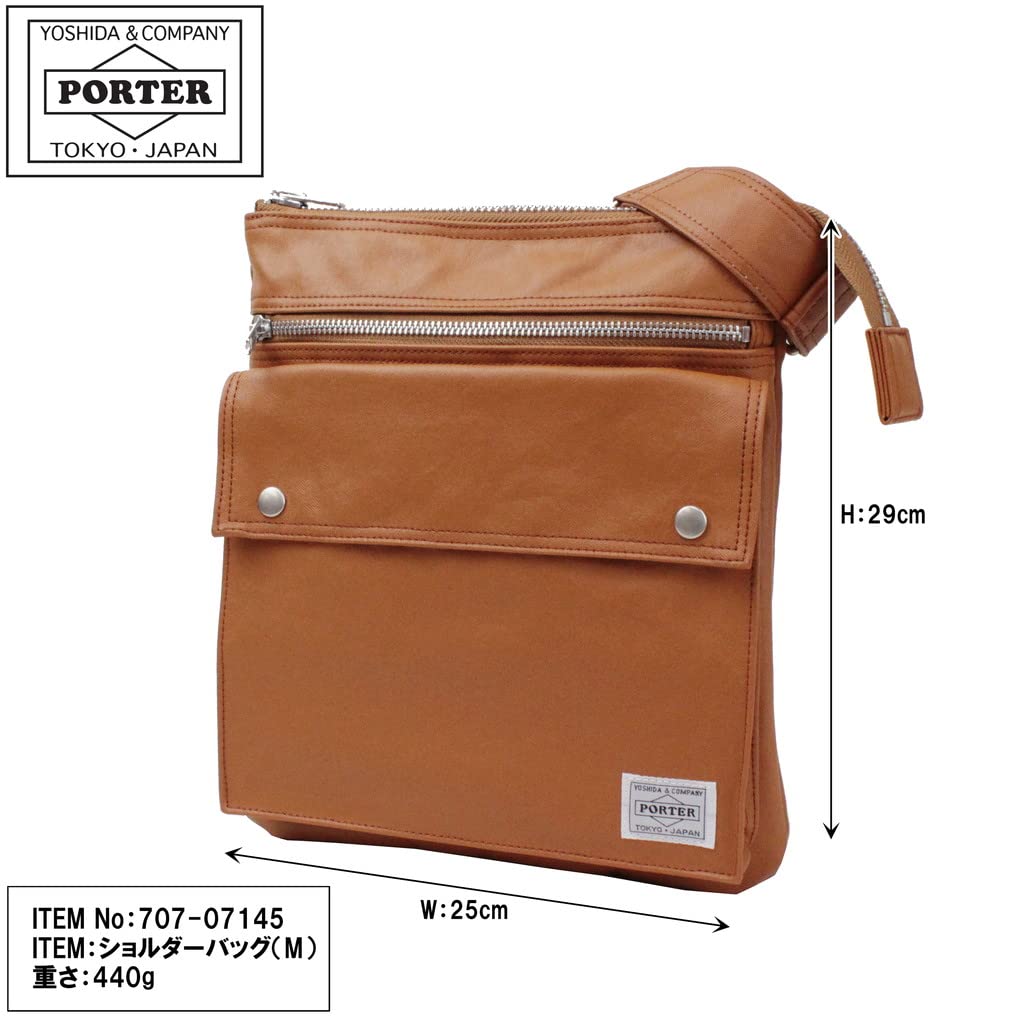 Yoshida Porter Freestyle Vertical Shoulder Bag Black 707-07145 - Stylish & Durable Crossbody Bag for Travel, Work & Everyday Use