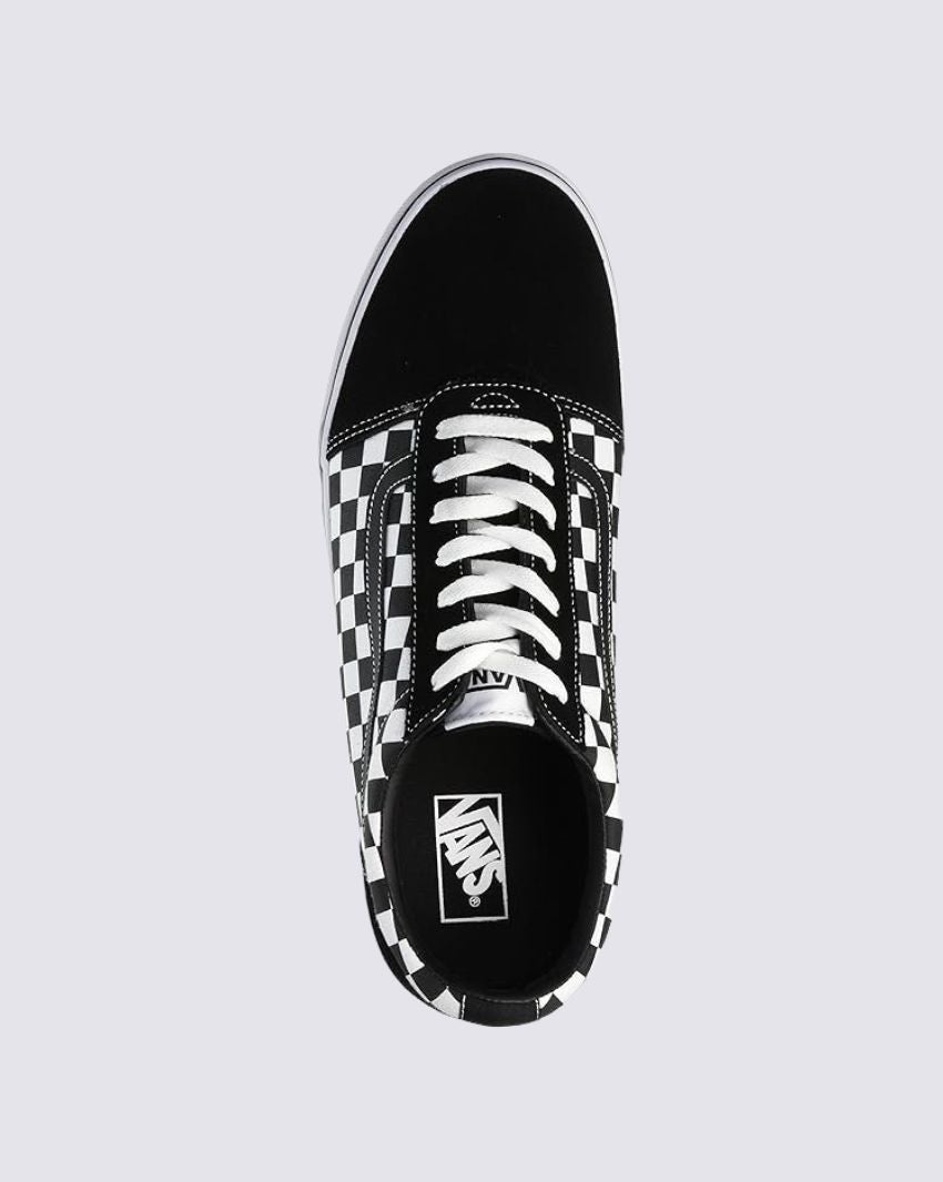 Vans Men's Ward Lo Checkered Black/White Skate Shoes - Classic Slip-On Sneakers for Casual Wear & Street Style