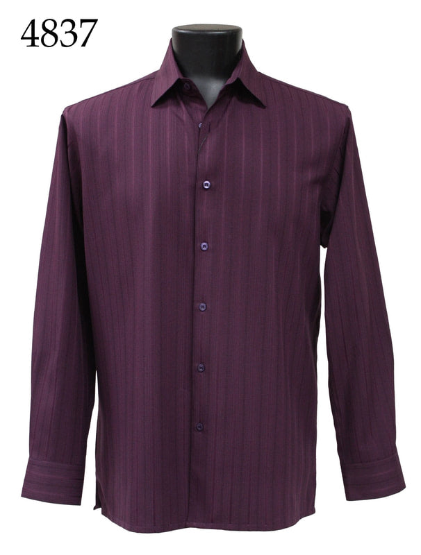 Bassiri Men's Long Sleeve Casual Shirt 4837 - Comfortable Button Down Work Shirt for Office, Business & Everyday Wear