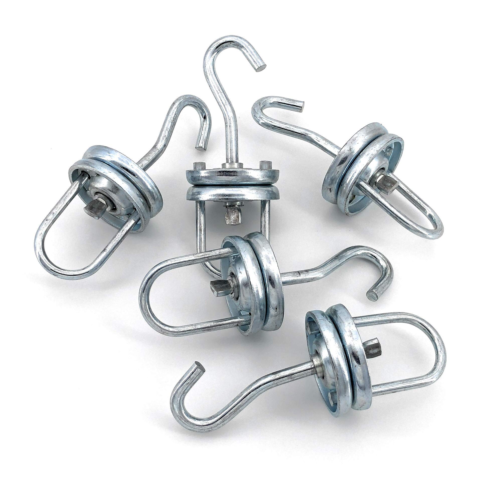 Heavy Duty Rotating Spinner Hooks - 250 lb Capacity High Temp Masking Supplies (5 Pack) - Perfect for Industrial Painting, Powder Coating & Automotive Masking Applications