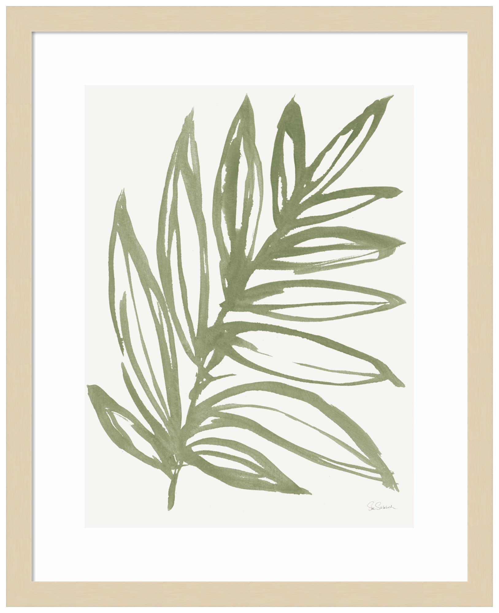 Amanti Art Framed Wall Art Print 21x17 - Nature in Sage I by Sue Schlabach | Modern Nature Wall Decor | Contemporary Botanical Painting for Living Room, Bedroom, Office | Perfect for Home, Spa & Workspace Decor
