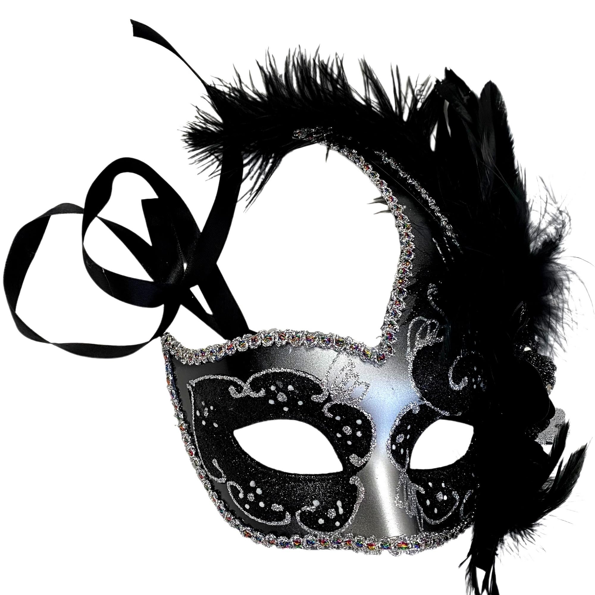 MasqStudio Elegant Brocade Lace Masquerade Mask for Mardi Gras, Prom, Wedding & Costume Parties - Venetian Ball Mask for Halloween, Burlesque Shows & Formal Events