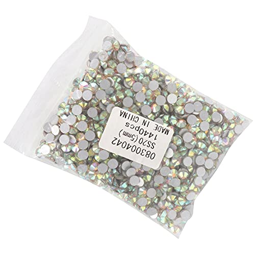 DIY Nail Rhinestones & Flatback Gems - AB Color Glass/Glaze Rhinestones for Nail Art, Phone Cases, Jewelry Making - Perfect for DIY Crafts, Wedding Decor, and Fashion Accessories