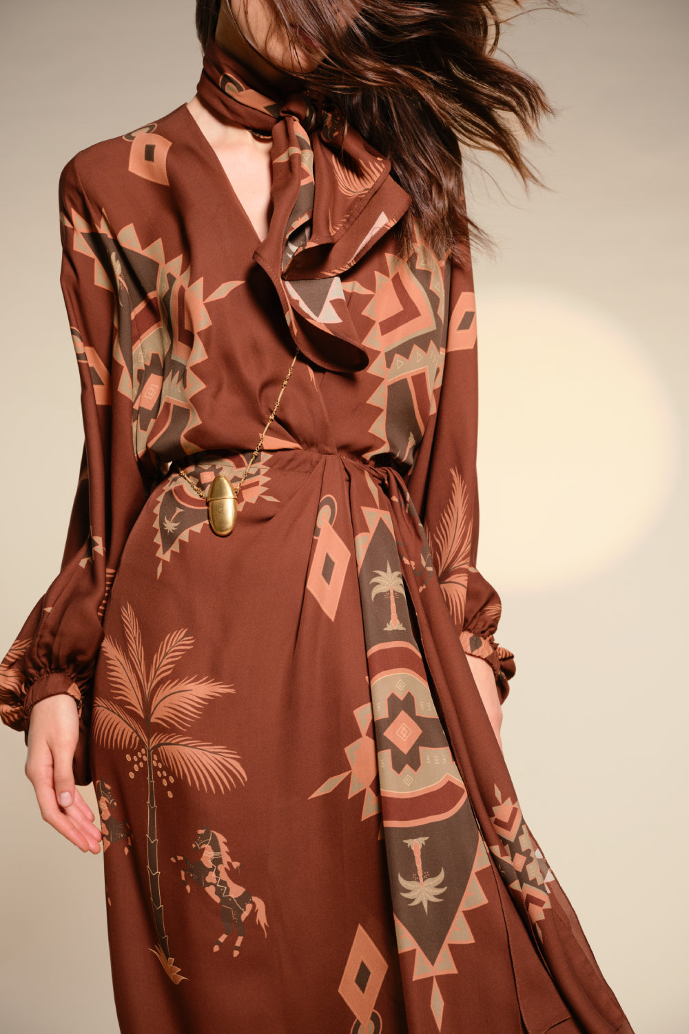 Elegant Brown Infinity Dress for Women - Perfect for Weddings, Parties & Special Occasions