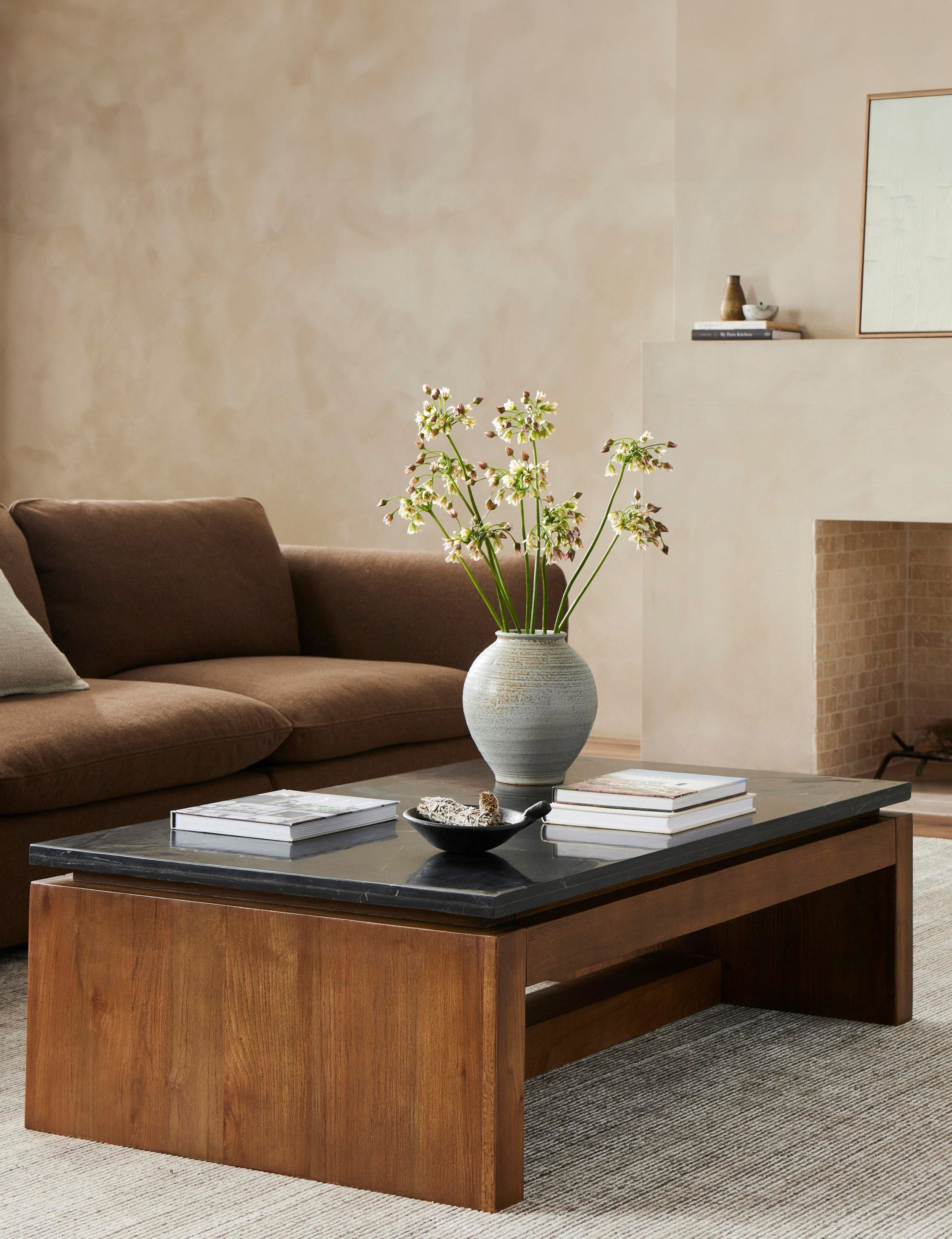 Modern Brickell Coffee Table - Solid Wood Living Room Furniture for Small Spaces - Perfect for Apartments, Condos & Cozy Homes