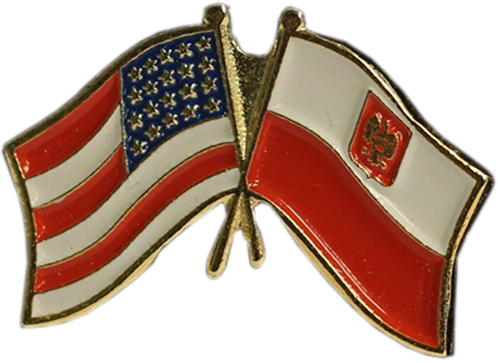 USA & Poland Flag Lapel Pin - Double Sided Enamel Patriotic Lapel Pins for Veterans, Military, Diplomatic Events & International Business Meetings