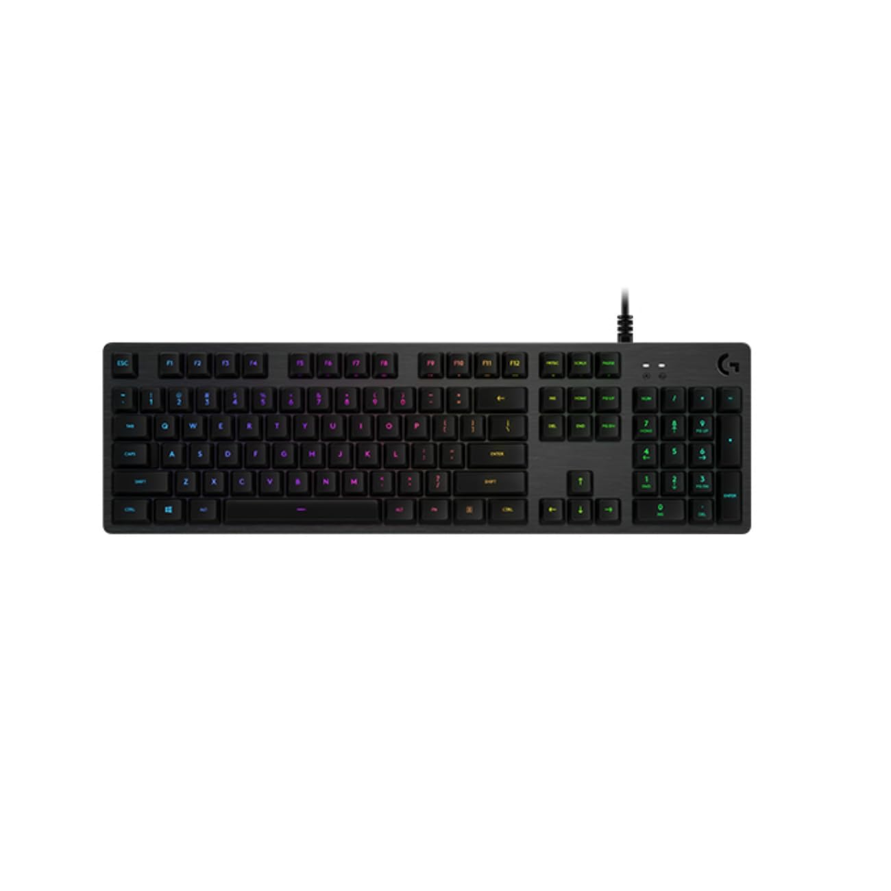 Logitech G512 Mechanical Gaming Keyboard - RGB LIGHTSYNC, Backlit Keys, GX Brown Tactile Switch, Brushed Aluminum Frame, Customizable Keys, USB, QWERTY Italian Layout, Black - Perfect for PC Gaming & Office Work